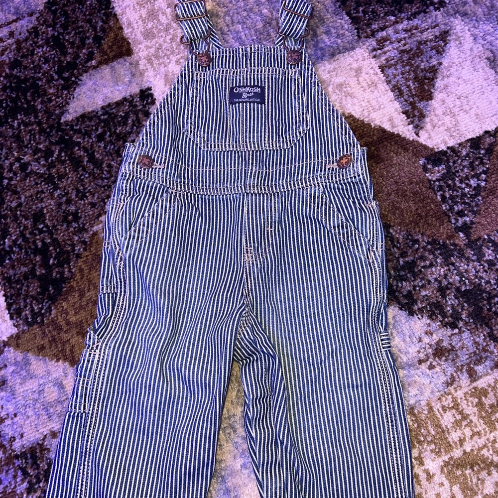 OshKosh overalls size 18 months railroad print
